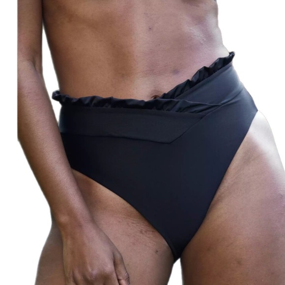 aerie Other - aerie Ruffle Crossover High Cut Cheeky Bikini Bottom NWT